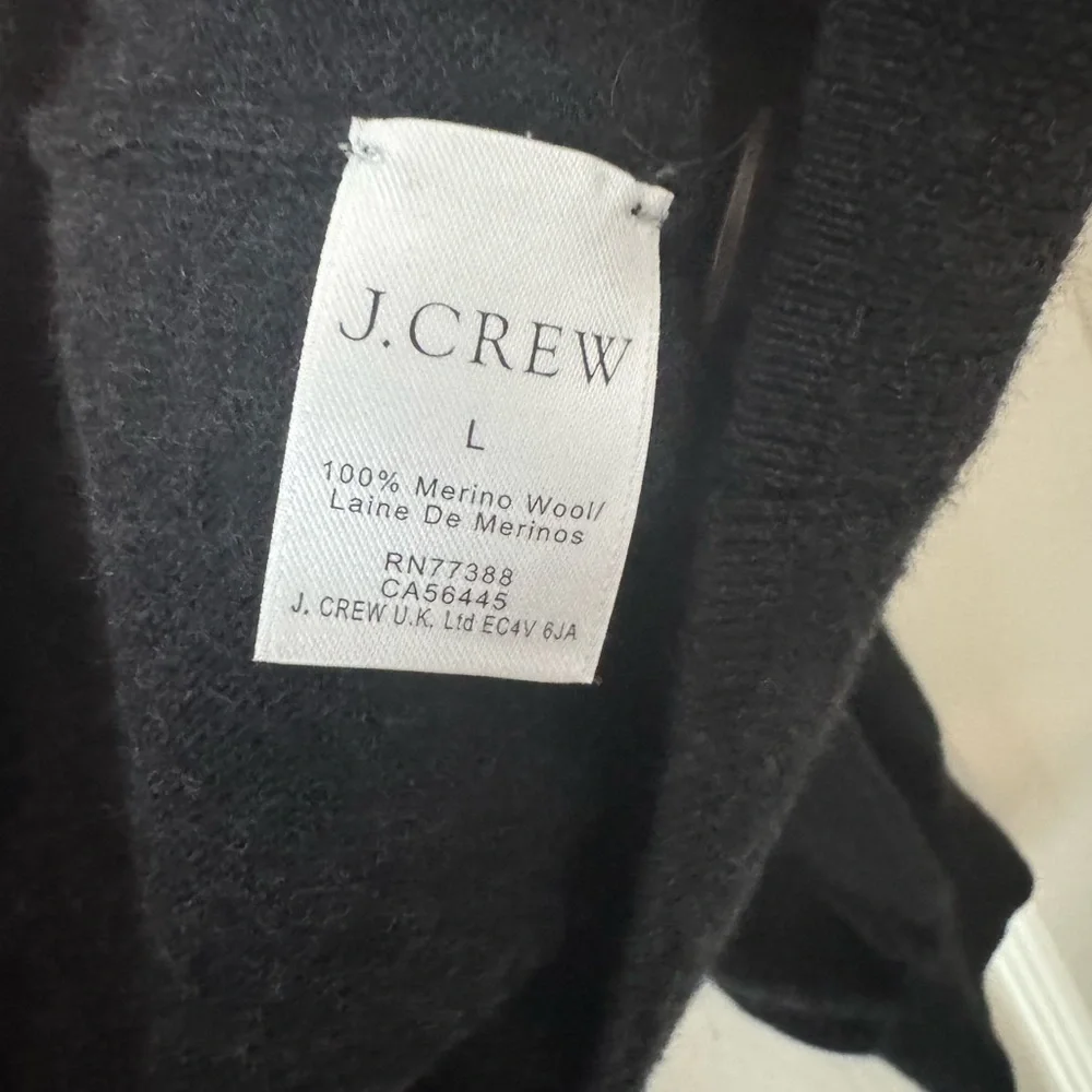 JCrew Men's Wool Cardigan Sweater Charcoal Grey Size Large